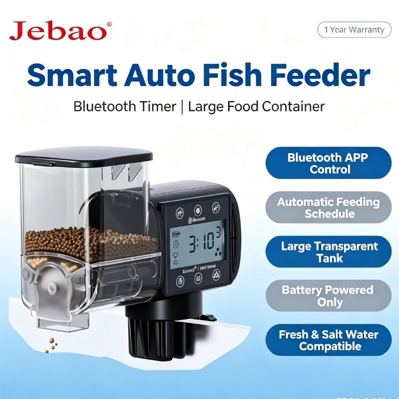 Aquarium Fertilizer - เครื่องให้อาหารปลาอัตโนมัติอัจฉริยะ Jebao Jecod DFD Series พร้อมระบบตั้งเวลาแบบดิจิตอล