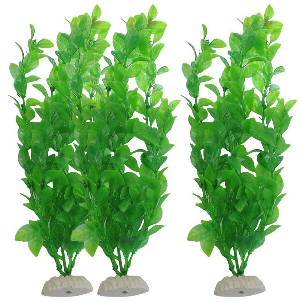 Aquarium Plants Live - 3pcs ประดิษฐ์หญ้า Aquarium เครื่องประดับพืชน้ําพลาสติกสําหรับอุปกรณ์ถังปลาจําลองพืชน้ํา 27 ซม