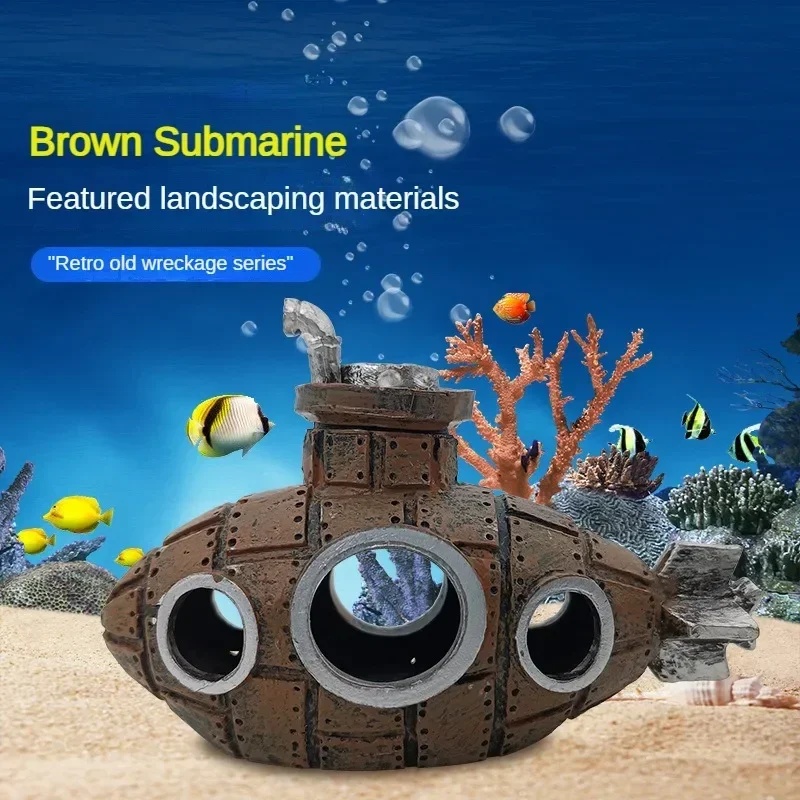 ของตกแต่งเรซิ่นรูปเรือดำน้ำสำห - Aquarium Plants Live บทวิจารณ์และราคา